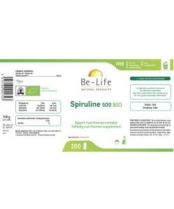 Spirulina 500 BIO, 200 shelves